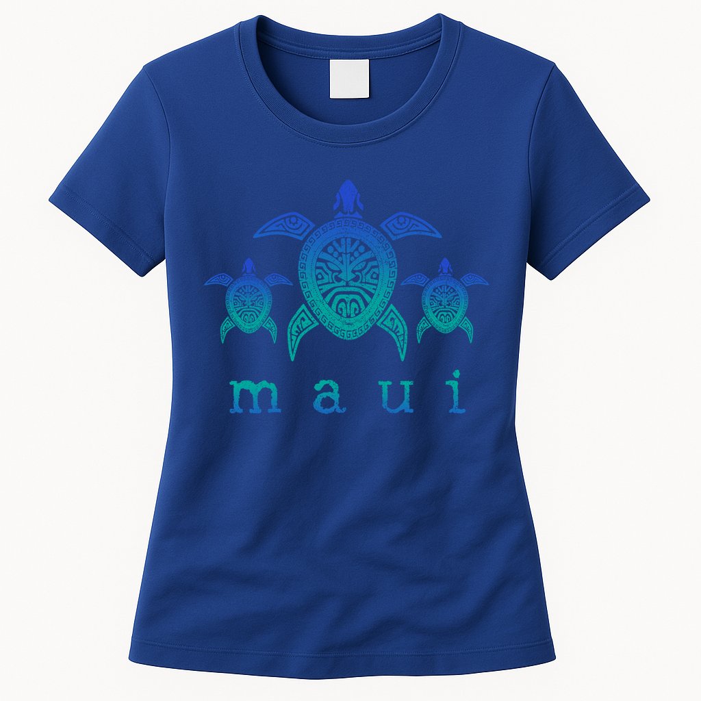 Maui Cool Gift Hawaii Sea Turtles Hawaiian Scuba Diving Souvenir Funny Gift Womens T-Shirt