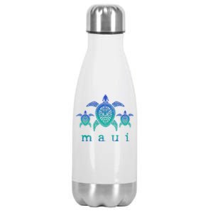 Maui Cool Gift Hawaii Sea Turtles Hawaiian Scuba Diving Souvenir Funny Gift Stainless Steel Insulated Water Bottle