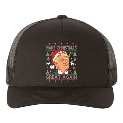 Make Christmas Great Again Ugly Funny Trump 2024 Yupoong Adult 5-Panel Trucker Hat