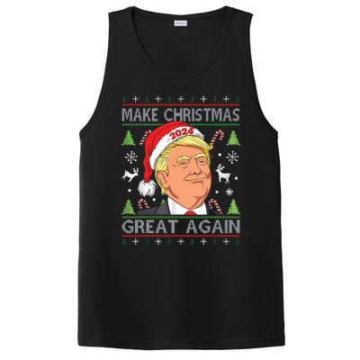 Make Christmas Great Again Ugly Funny Trump 2024 PosiCharge Competitor Tank