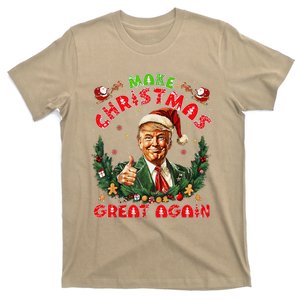 Make Christmas Great Again Funny Santa Trump 2024 Xmas T-Shirt