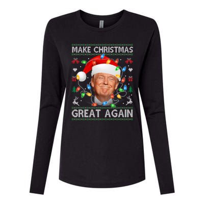 Make Christmas Great Again Funny Trump Ugly Christmas Gift Womens Cotton Relaxed Long Sleeve T-Shirt