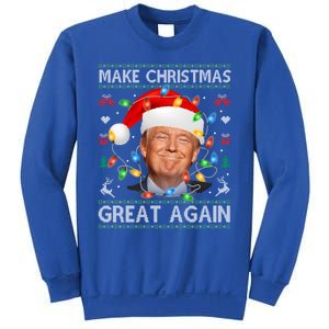 Make Christmas Great Again Funny Trump Ugly Christmas Gift Sweatshirt