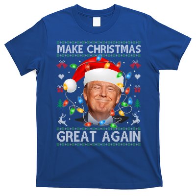 Make Christmas Great Again Funny Trump Ugly Christmas Gift T-Shirt