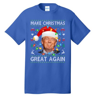 Make Christmas Great Again Funny Trump Ugly Christmas Gift Tall T-Shirt