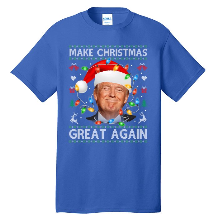 Make Christmas Great Again Funny Trump Ugly Christmas Gift Tall T-Shirt