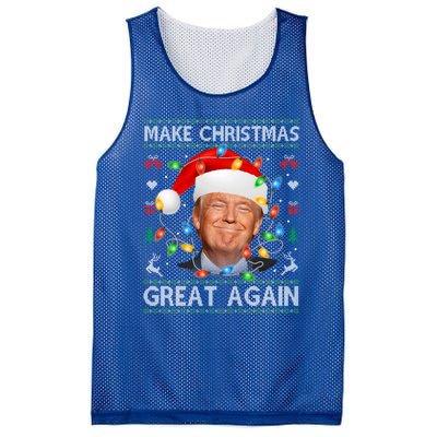 Make Christmas Great Again Funny Trump Ugly Christmas Gift Mesh Reversible Basketball Jersey Tank