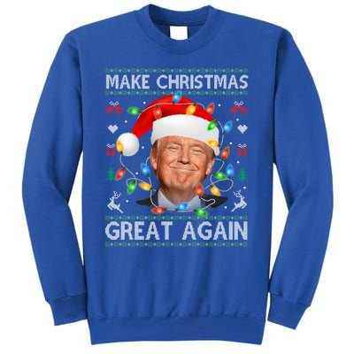 Make Christmas Great Again Funny Trump Ugly Christmas Gift Tall Sweatshirt