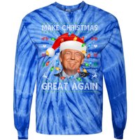 Make Christmas Great Again Funny Trump Ugly Christmas Gift Tie-Dye Long Sleeve Shirt