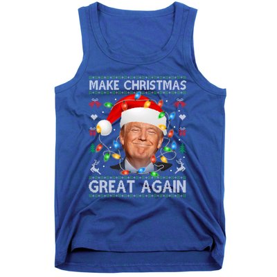 Make Christmas Great Again Funny Trump Ugly Christmas Gift Tank Top