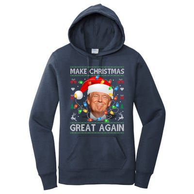 Make Christmas Great Again Funny Trump Ugly Christmas Gift Women's Pullover Hoodie