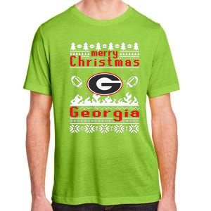 Merry Christmas Georgia Tree Happy Trending Christmas Adult ChromaSoft Performance T-Shirt