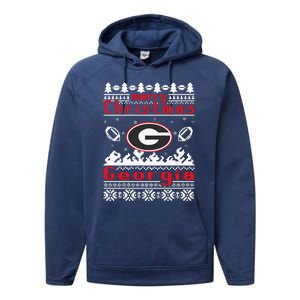 Merry Christmas Georgia Tree Happy Trending Christmas Performance Fleece Hoodie