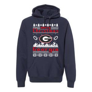 Merry Christmas Georgia Tree Happy Trending Christmas Premium Hoodie