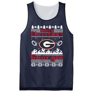 Merry Christmas Georgia Tree Happy Trending Christmas Mesh Reversible Basketball Jersey Tank