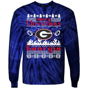 Merry Christmas Georgia Tree Happy Trending Christmas Tie-Dye Long Sleeve Shirt