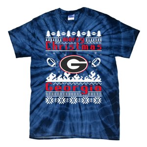 Merry Christmas Georgia Tree Happy Trending Christmas Tie-Dye T-Shirt