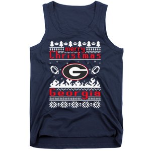 Merry Christmas Georgia Tree Happy Trending Christmas Tank Top