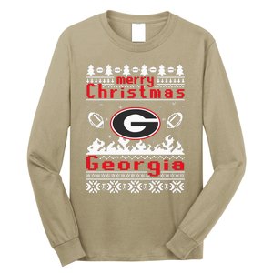 Merry Christmas Georgia Tree Happy Trending Christmas Long Sleeve Shirt