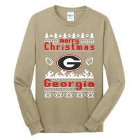 Merry Christmas Georgia Tree Happy Trending Christmas Tall Long Sleeve T-Shirt