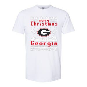 Merry Christmas Georgia Tree Happy Trending Christmas Softstyle CVC T-Shirt