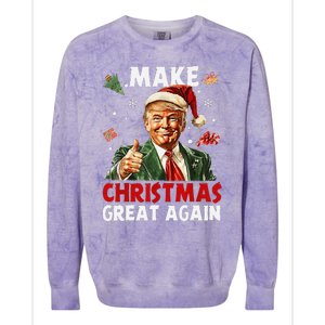 Make Christmas Great Again Funny Christmas Pajamas Gift Colorblast Crewneck Sweatshirt