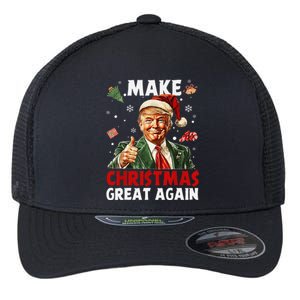 Make Christmas Great Again Funny Christmas Pajamas Gift Flexfit Unipanel Trucker Cap