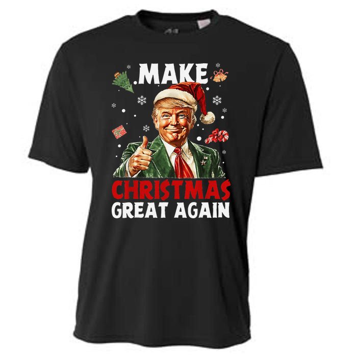 Make Christmas Great Again Funny Christmas Pajamas Gift Cooling Performance Crew T-Shirt