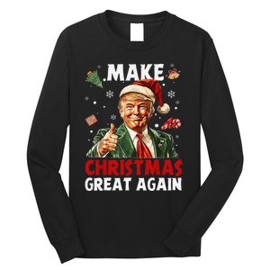 Make Christmas Great Again Funny Christmas Pajamas Gift Long Sleeve Shirt