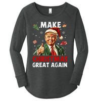 Make Christmas Great Again Funny Christmas Pajamas Gift Women's Perfect Tri Tunic Long Sleeve Shirt