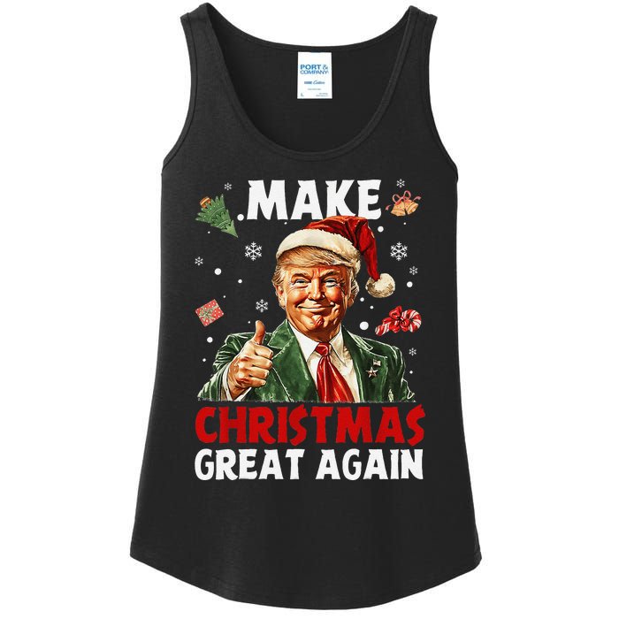 Make Christmas Great Again Funny Christmas Pajamas Gift Ladies Essential Tank