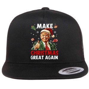 Make Christmas Great Again Funny Christmas Pajamas Gift Flat Bill Trucker Hat