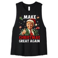 Make Christmas Great Again Funny Christmas Pajamas Gift Women's Racerback Cropped Tank