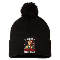 Make Christmas Great Again Funny Christmas Pajamas Gift Pom Pom 12in Knit Beanie