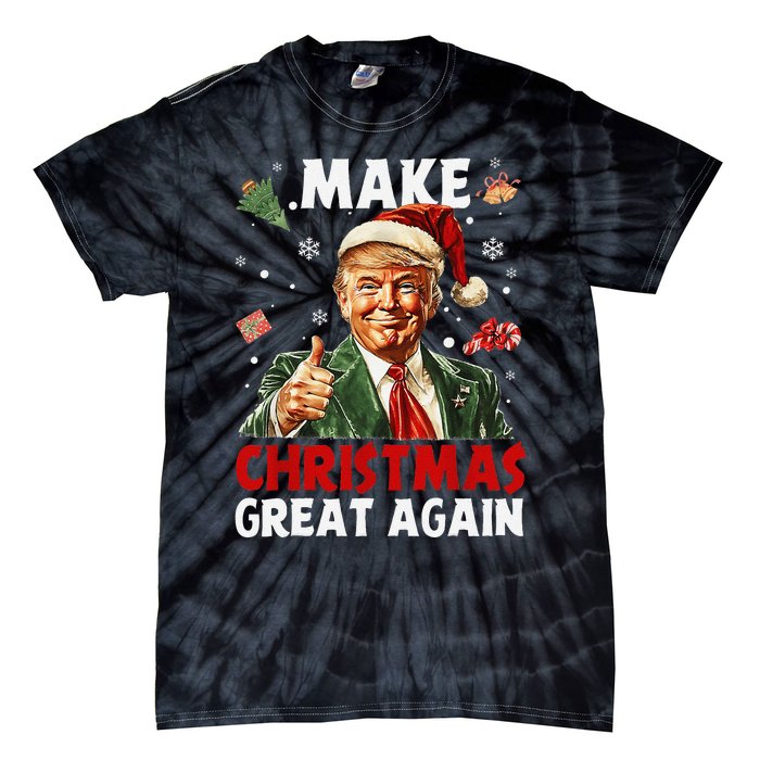 Make Christmas Great Again Funny Christmas Pajamas Gift Tie-Dye T-Shirt