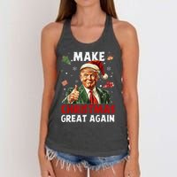 Make Christmas Great Again Funny Christmas Pajamas Gift Women's Knotted Racerback Tank