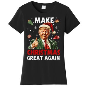 Make Christmas Great Again Funny Christmas Pajamas Gift Women's T-Shirt