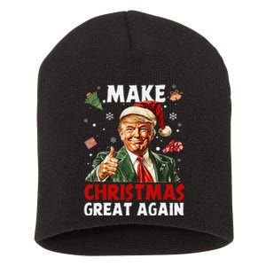 Make Christmas Great Again Funny Christmas Pajamas Gift Short Acrylic Beanie