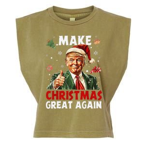 Make Christmas Great Again Funny Christmas Pajamas Gift Garment-Dyed Women's Muscle Tee