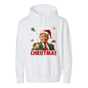 Make Christmas Great Again Funny Christmas Pajamas Gift Garment-Dyed Fleece Hoodie