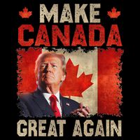 Make Canada Great Again Funny Trump President 2024 Drawstring Bag