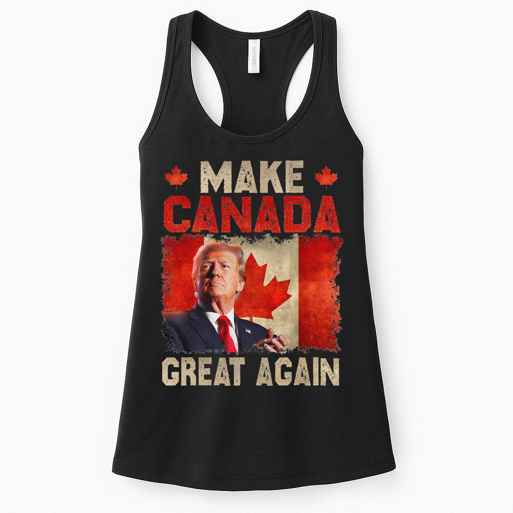 Make Canada Great Again Funny Trump President 2024 Womens Tank Top