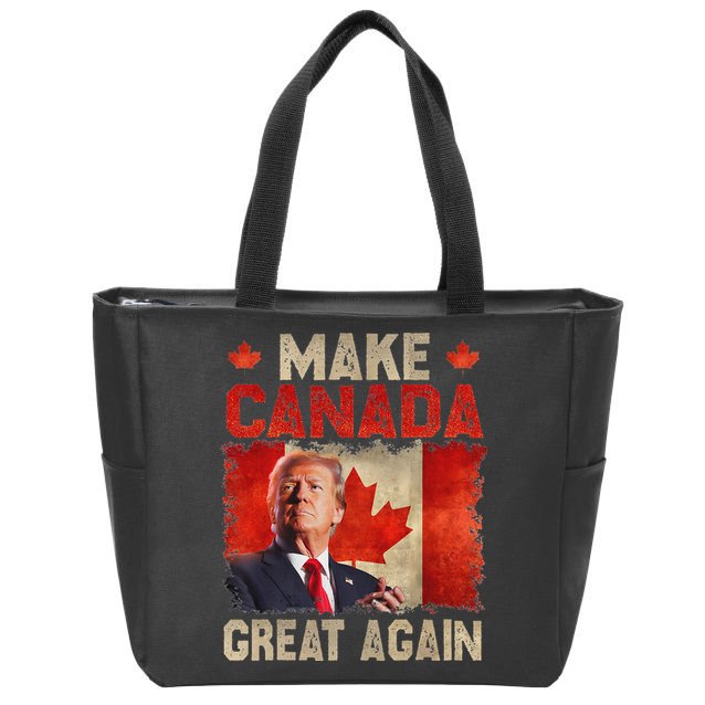 Make Canada Great Again Funny Trump President 2024 Zip Tote Bag