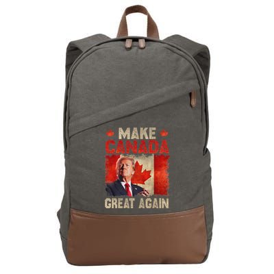 Make Canada Great Again Funny Trump President 2024 Cotton Canvas Backpack