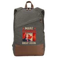 Make Canada Great Again Funny Trump President 2024 Cotton Canvas Backpack