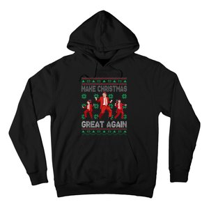 Make Christmas Great Again Santa Trump Dance Ugly Sweater Gift Hoodie