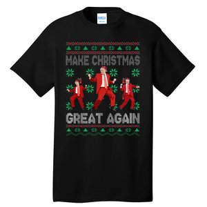 Make Christmas Great Again Santa Trump Dance Ugly Sweater Gift Tall T-Shirt