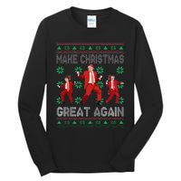 Make Christmas Great Again Santa Trump Dance Ugly Sweater Gift Tall Long Sleeve T-Shirt