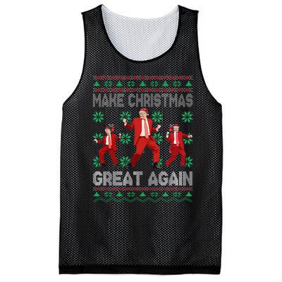 Make Christmas Great Again Santa Trump Dance Ugly Sweater Gift Mesh Reversible Basketball Jersey Tank