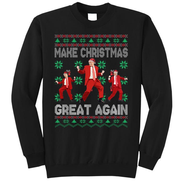 Make Christmas Great Again Santa Trump Dance Ugly Sweater Gift Tall Sweatshirt